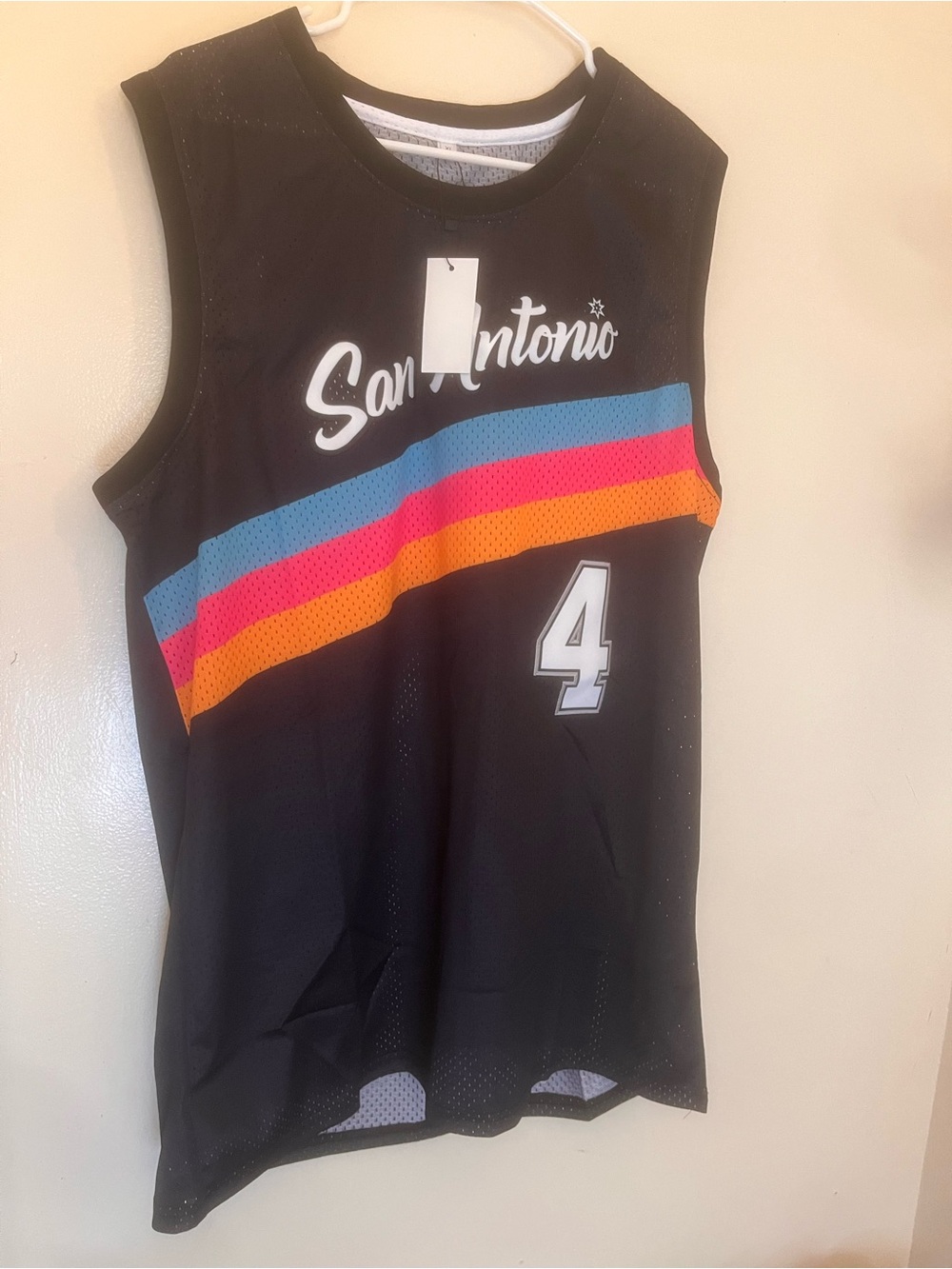 emrboidered Fox jersey san antonio basketball